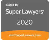 Rated by Super Lawyers 2020 badge